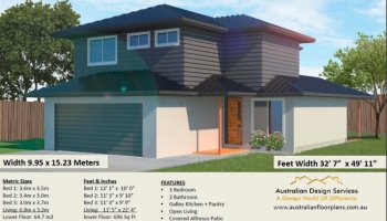 2 Bed + Study house plan | Garage Apartment